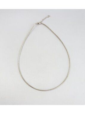 Snake Chain Sterling Silver 925 Minimalist Choker Adjustable Necklace
